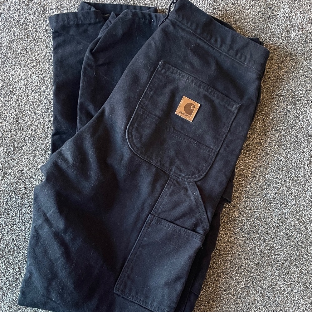 Carhartt Men's Dark Cargo Flannel Lined Pants